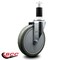 Service Caster 6'' Gray Poly Wheel Swivel 1-3/8'' Expanding Stem Caster SCC-EX20S614-PPUB-138 - alternate 2